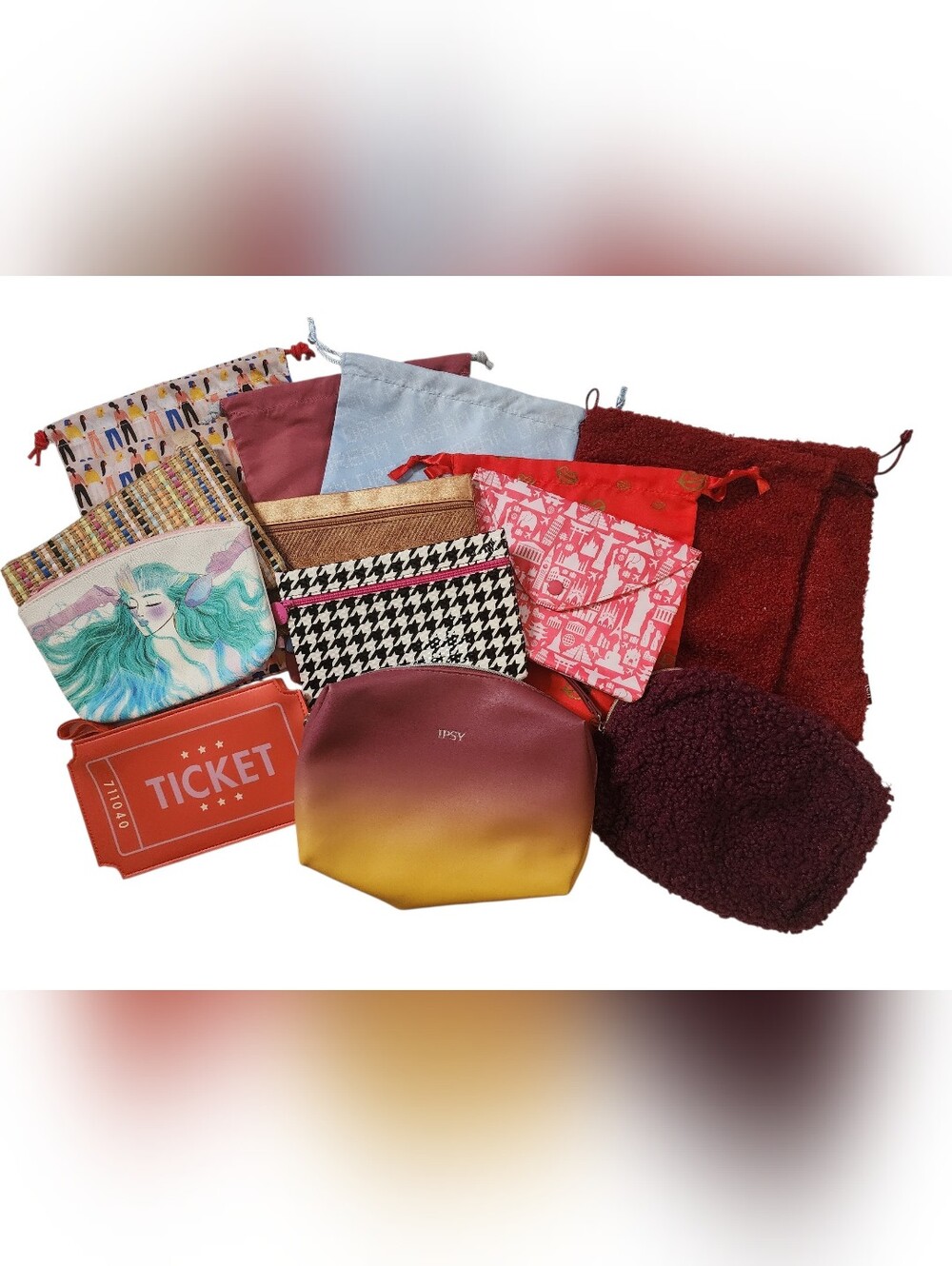 Ipsy Makeup Travel Bag Bundle 14 Pc